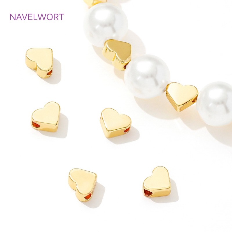 Jewelry Making Items - 18K Echt verguld messing hartvormige tussenstukjes