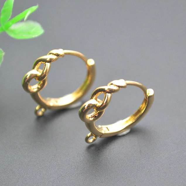 Jewelry Making Hoops - 30st gedraaide ronde cirkel 18K gouden