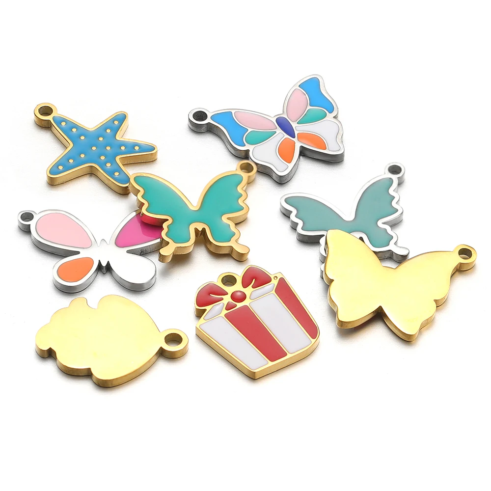 Jewelry Making For 5 Year Old - 5 stks Rvs Ster Vlinder Blad