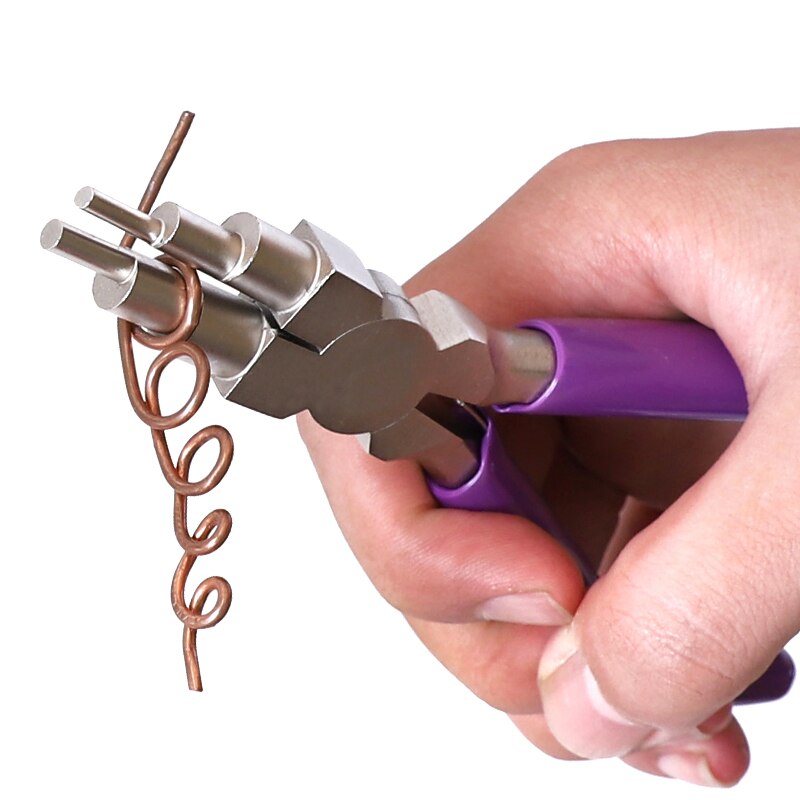 Jewelry Making Round Nose Pliers - Sieradentang 6-in-1 borgtochttang Koolstofstaaldraad Buigtang voor