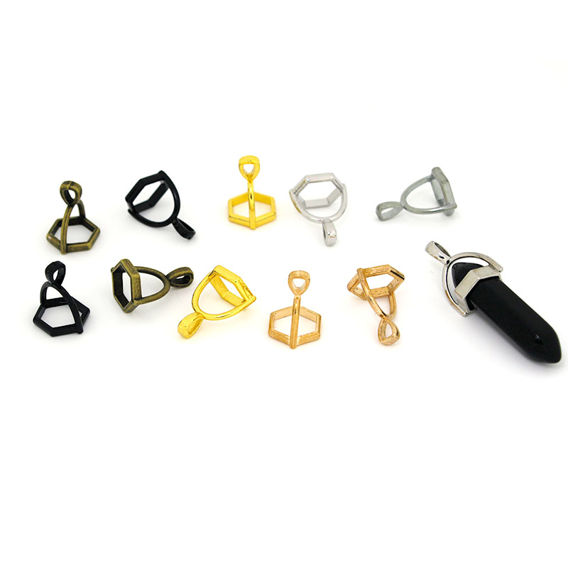 Jewelry Making Pendants - 20 Stuks Zeshoekige Edelsteen Cap Natuursteen