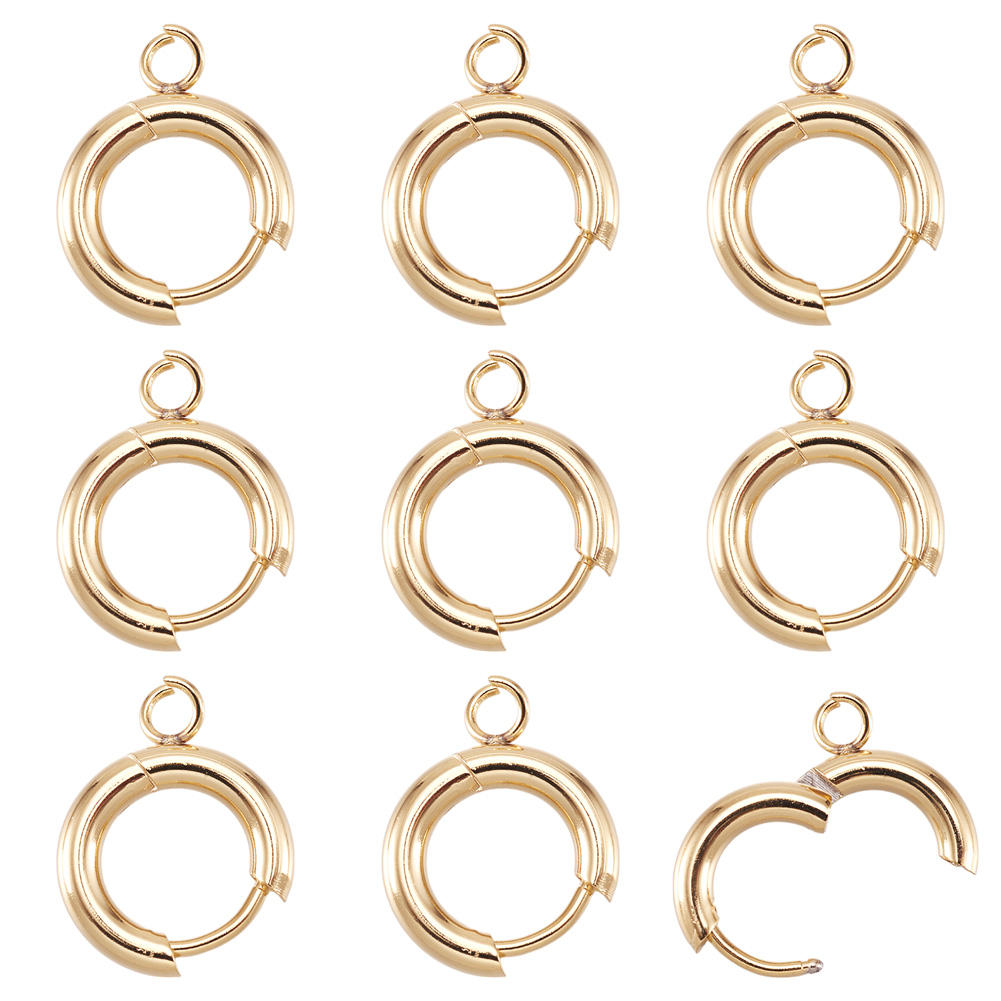 Jewelry Making Hoops - 10 stuks 201 roestvrijstalen huggie oorhaakjes