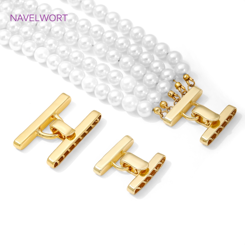 Jewelry Making Items - Multi Strengen Ketting Sluiting 18K Vergulde