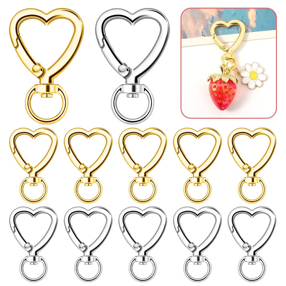 Jewelry Making Hoops - 10 Stuks Metalen Hart Kreeft Klauw