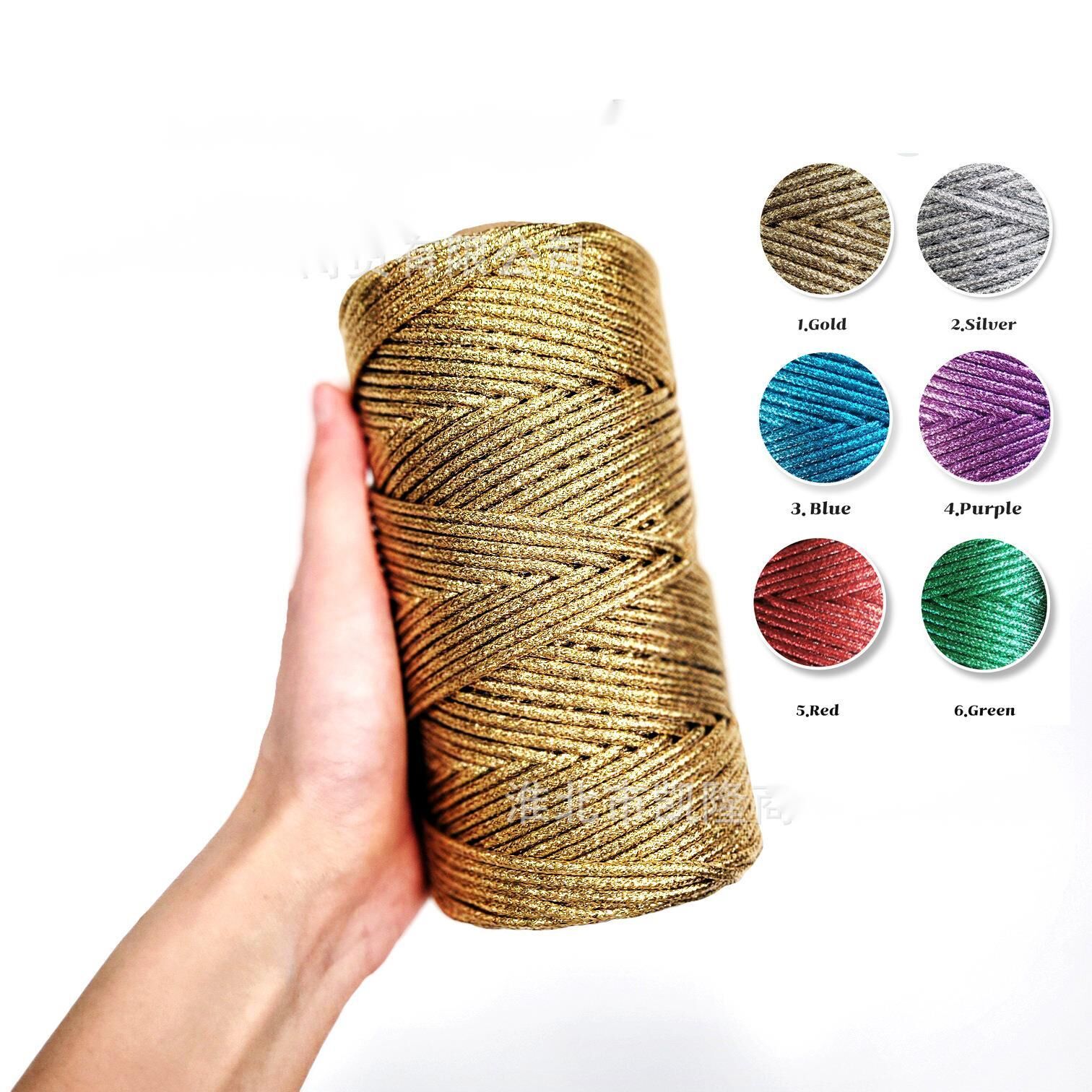 Jewelry Making Gold Wire - Glanzend Metallic Gevlochten Koord 3mm x