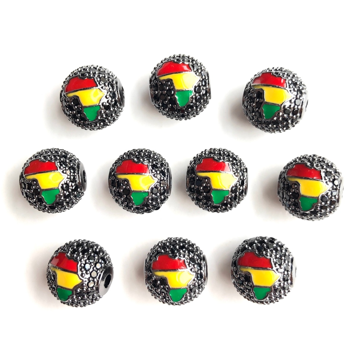6 stuks 12mm rood, geel, groen - Jewelry Making History recensie en prijs