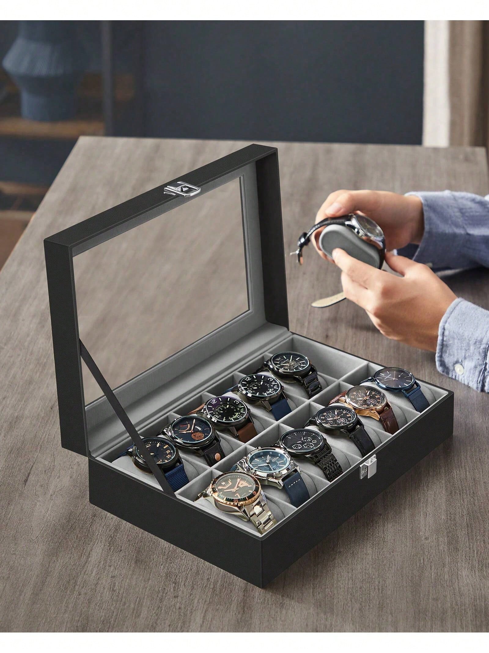 12-vakjes afsluitbare horloged - Jewelry Making Organizer Box recensie en prijs