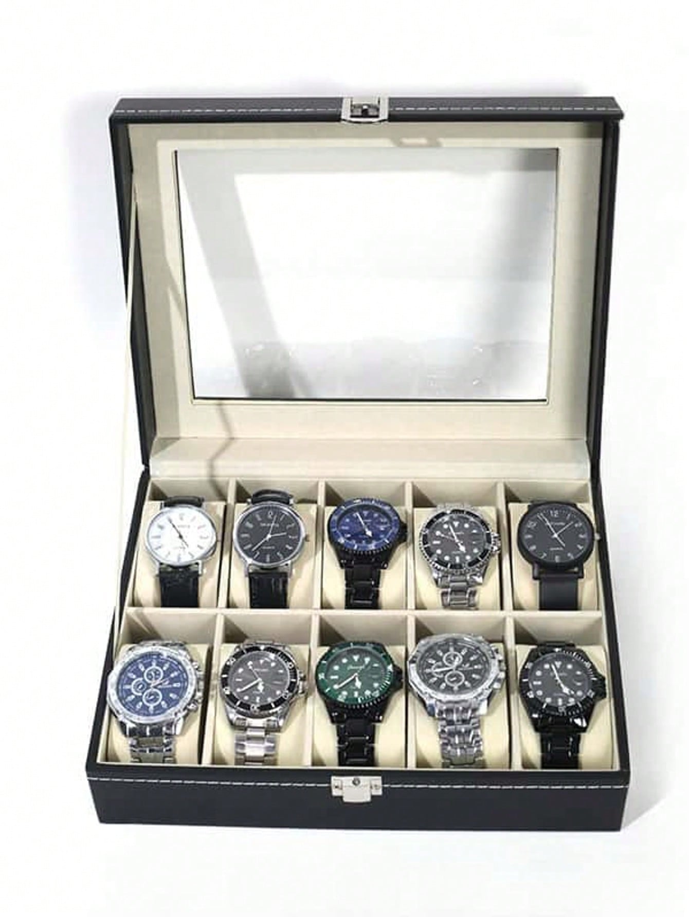 Leren horlogedoos met slot, gr - Jewelry Making Organizer Box recensie en prijs