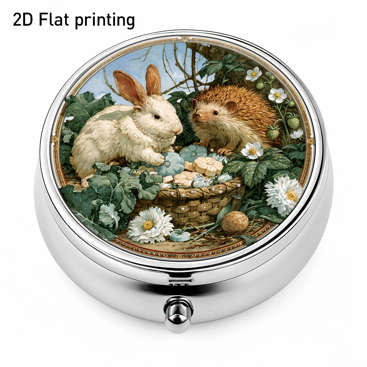 Bloemenmand met witte konijn-  - Jewelry Making Store recensie en prijs