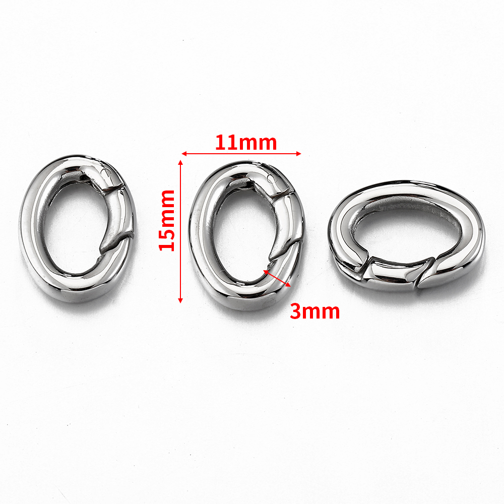 2Pcs/1Pc Rvs Lente Karabijn Ov - Jewelry Making Hoops recensie en prijs